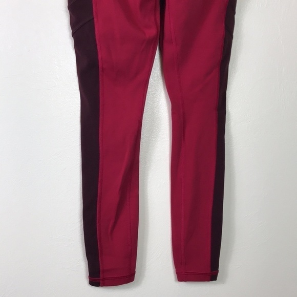 Athleta All in Structure Tights Leggings 7/8 Women XXS  Burgundy Pink Inseam 25” - Picture 13 of 16